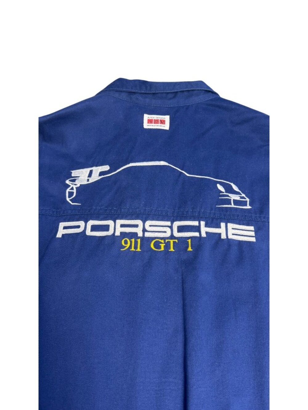 Vintage Apex Design ADM Porsche 911 GT1 XXL Blue Jacket With Embroidered Graphic